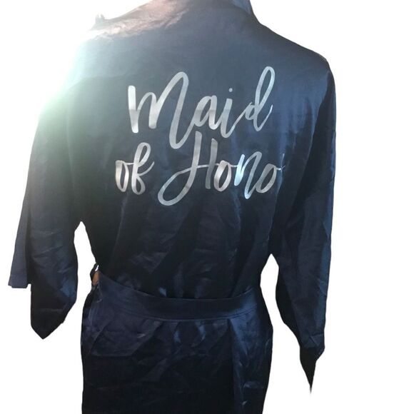 Maid Of Honor House Coat Belted Size Large - Picture 9 of 11